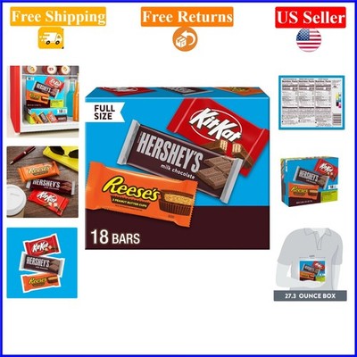Kit Kat & Reese's Assorted Milk Chocolate Candy Box 18 Bars, 27.3 oz