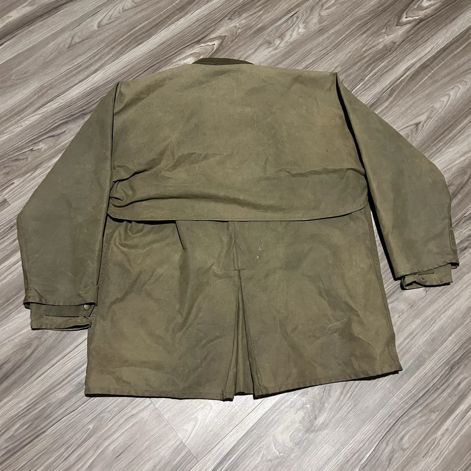 Vtg FILSON Jacket 461N Shelter Cloth Wax Packer Hunting Field Coat Vintage Green - Image 4 of 4