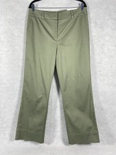 Ann Taylor Factory Pants Women’s 12 Green The Relaxed Straight High Rise Career