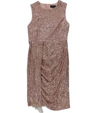 Tahari Womens Sequined Bodycon Dress, ltpaspink, 2