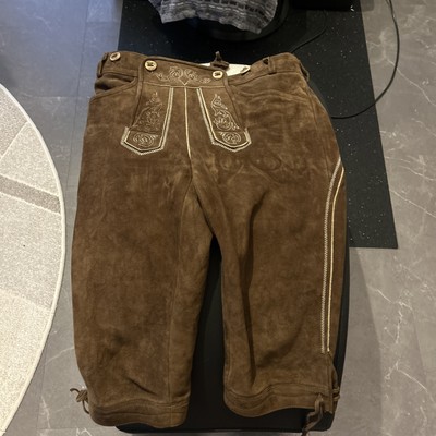 SPIETH & WENSKY Kniebund- LEDERHOSE / Trachtenhose Hellbraun Gr. 48
