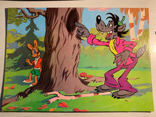 Hase und Wolf Nu, pogodi! DDR alt Wandbild Bild Pappe VEB Kartonage Ну, погоди!