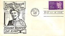 Eleanor Roosevelt First Lady #1236 FDC 1st FDR Phil Society Cachet M6058