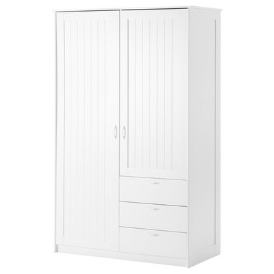 IKEA Musken Kleiderschrank mit 2 Türen und 3 Schubladen, weiß, guter Zustand
