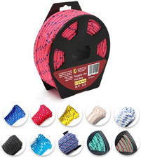 Diamond Braided Polypropylene Rope, 16-Strand 660lbs High Strength Utility Cord,