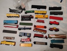 Junkyard Lot of 35 Train Cars Assorted Brands Types DAMAGED FOR PARTS