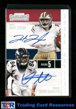 2017 Contenders #RN-TM Trent Taylor Isaiah McKenzie Round Numbers Dual #/99 Auto
