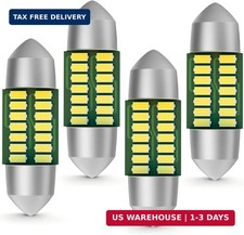 4PCS DE3175 LED Bulb 31mm CANBUS, White Festoon Interior Light Super Bright 60