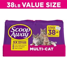 Multi Cat Litter With Meadow Fresh Scent 38 lb Large Box Odor Control Clumping