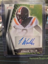 Jermaine Waller 2022 SAGE #A-JW3 Autographs Black Virginia Tech Hokies Auto