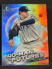2021 Bowman Chrome REFRACTOR 40 MAN FUTURES Cole Wilcox item 1