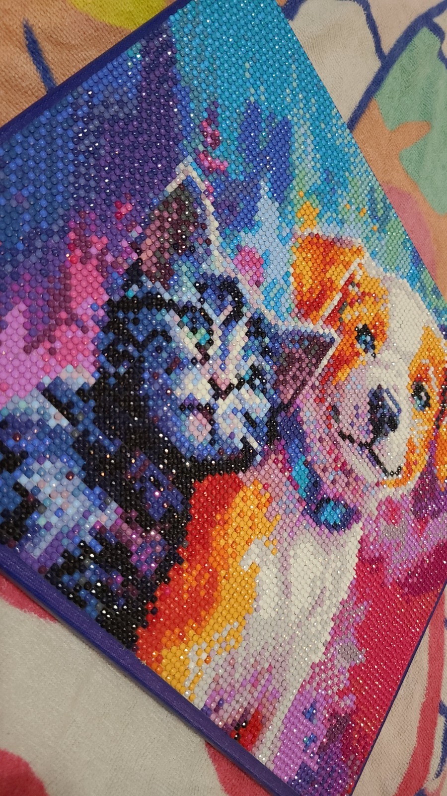 Completed Cat And Dog Diamond Painting