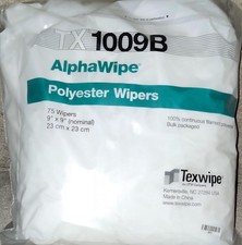 NEW Texwipe TX1009B AlphaWipe Polyester Wipers - 9"X9" - 2 Pks. 150 Total 