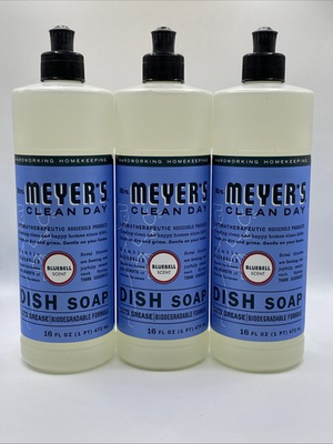 #ad #ad 3 PACK Mrs Meyers Clean Day Dish Soap Bluebell Scent 16 Oz $18.50