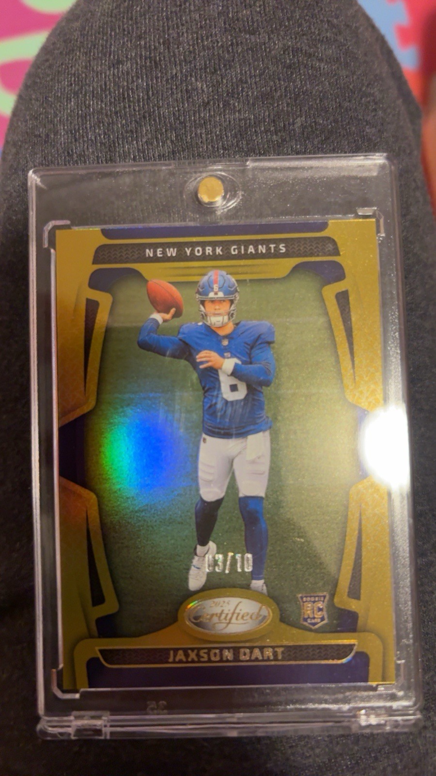 2025 Panini Certified Jaxson Dart Rookie Gold 3/10 #150 New York