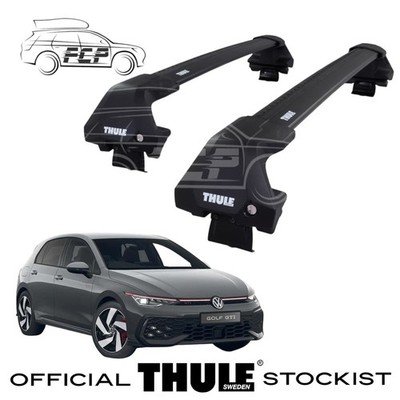 Thule WingBar Edge Black Roof Bars to fit VW Golf Hatchback Mk.8 20-25