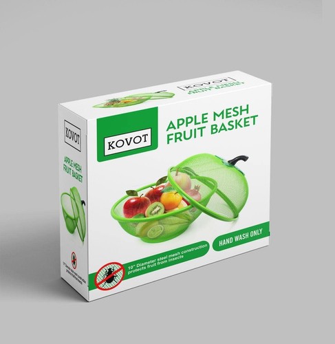 Kovot Cesto di Frutta in Rete a Forma di Mela | Mantieni la Freschezza dentro e fuori gli Insetti (Verde) - Foto 4 di 5