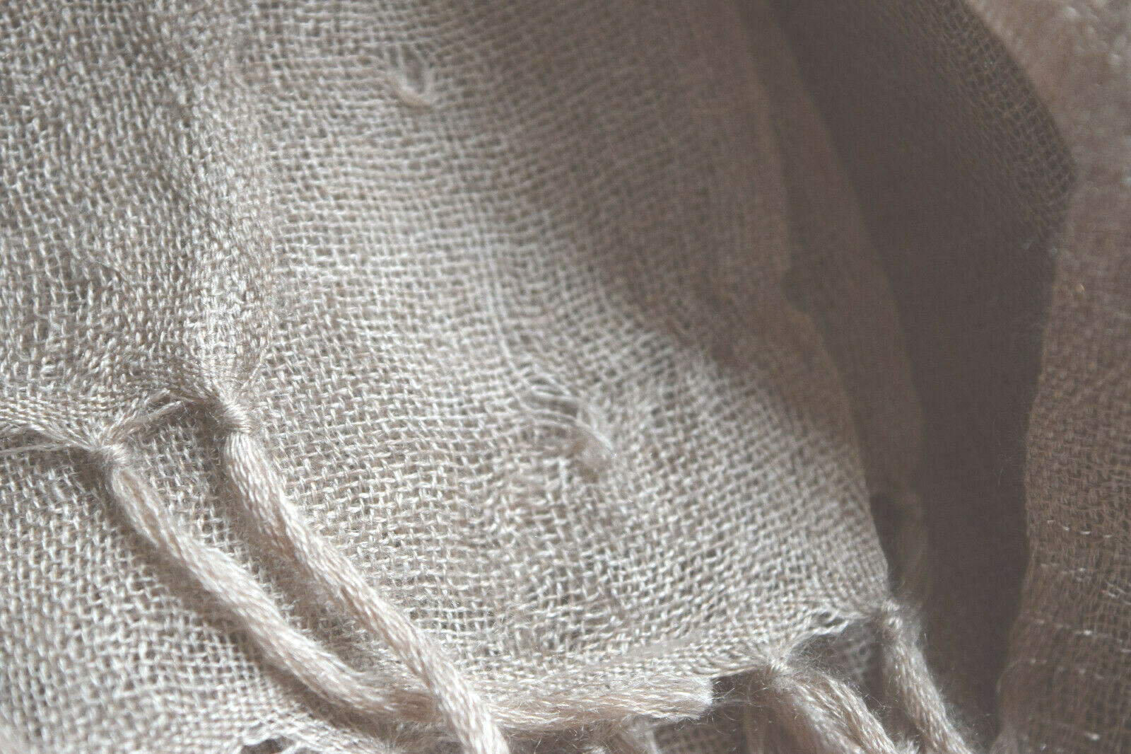 REPEAT Brown/Silver Fringe Rectangular Scarf/Shawl - image 7