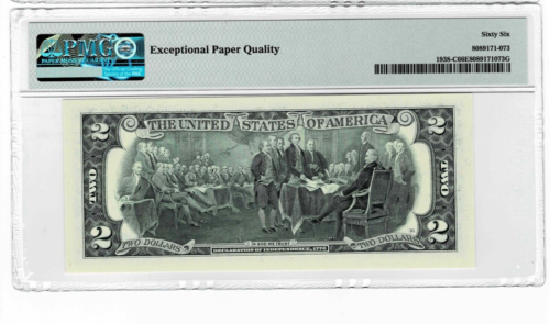 2003A $2 Federal Reserve notes- (2) Consecutive serial#--PMG GEM UNC 66 EPQ! - Picture 6 of 6