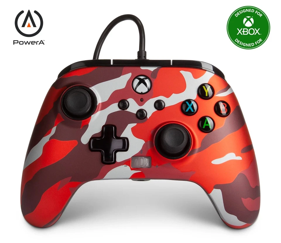 PowerA Enhanced Wired Controller *METALLIC RED CAMO EDITION* (XBOX One/Series X) - Image 2 of 4