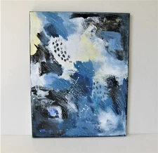 Original Abstract Art Collectible 11 x 14 signed Contemporary Wall Gallery art 