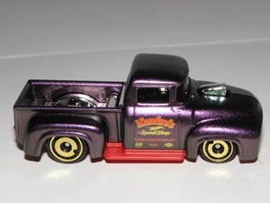 Details About Hot Wheels Custom 2019 Custom 56 Ford Truck Green Purple Overcoat Detailed