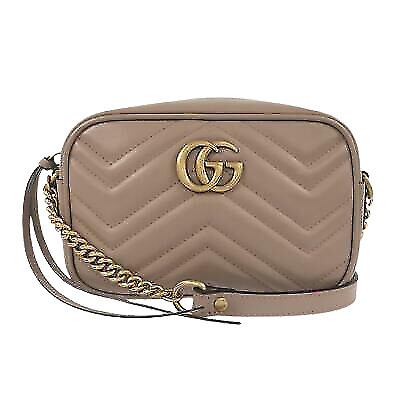 Gucci GG Marmont Crossbody Mini Pink Leather