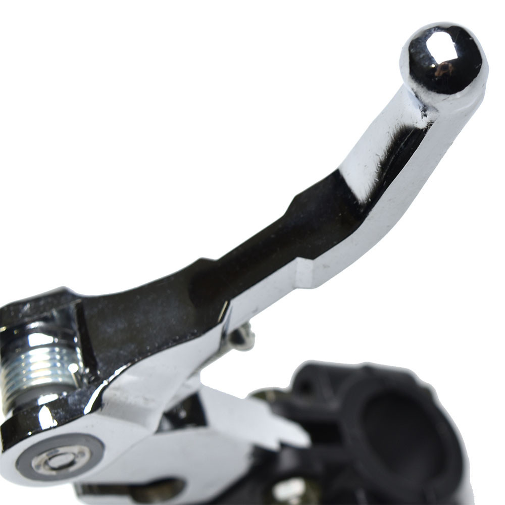 HIAORS Leva Freno E Frizione Cromata Nera Per Manubrio 22mm Per Moto Da Cross E Pit Bike 50cc-150cc
