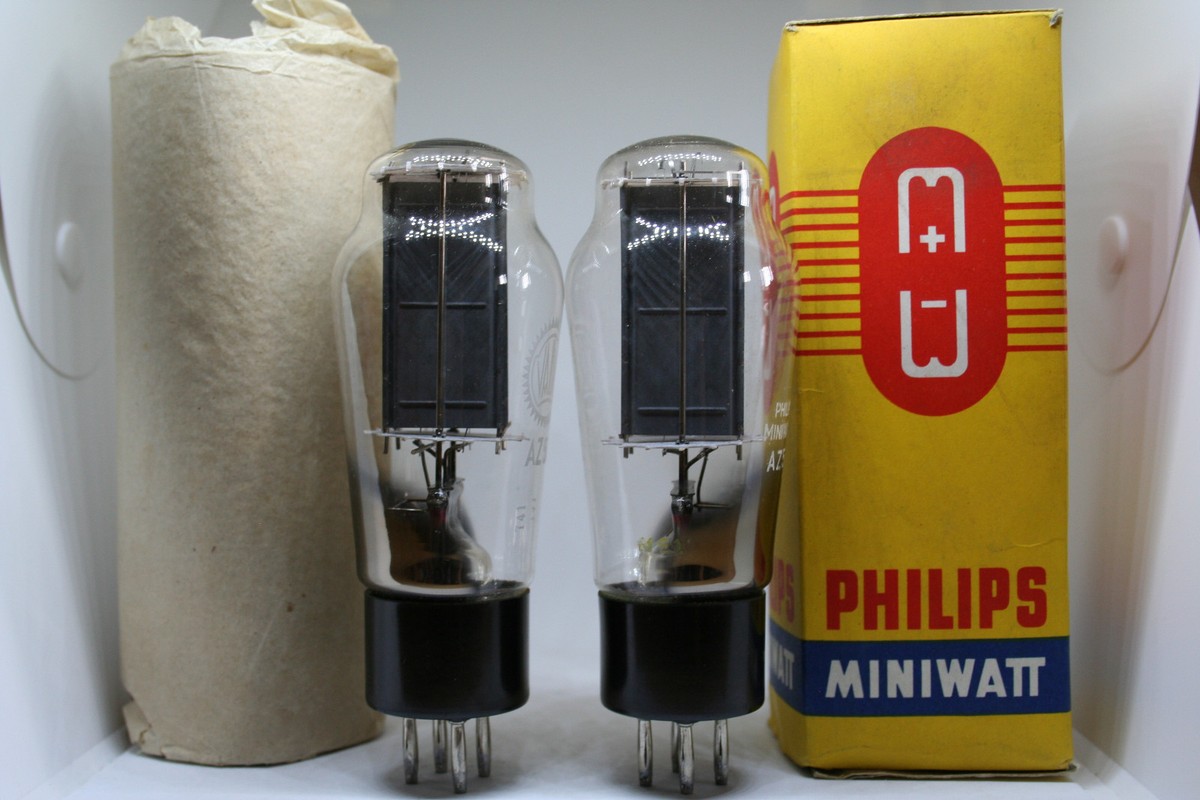 az50 mullard roehre matched pair tube röhre Gleichrichter-Röhre