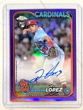 2024 Topps Chrome Update Irving Lopez Purple Refractor Auto #/250 Rookie Rc