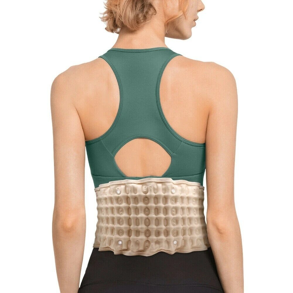 Soulagement du mal de dos avec la ceinture de soutien lombaire à décompression gonflable