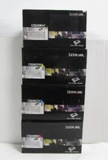 SET 4 GENUINE SEALED LEXMARK C5240KH C5240MH C5220CH C5240YH TONERS C532 C524