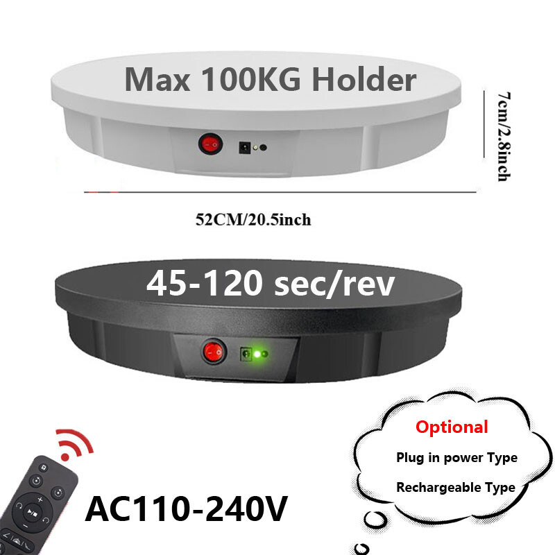 Rotating Jewelry Display Stand for Photography with Remote Control  