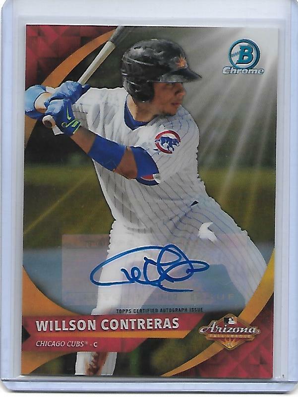 Willson Contreras 2016 Bowman Chrome GOLD REFRACTOR RC Card Auto /50 Autograph
