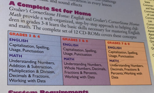 Grolier's Cornerstone Home English #4 Usage/Punctuation Grades 3-4 CD-ROM New! - Picture 3 of 7
