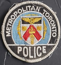 VINTAGE OBSOLETE CANADA METROPOLITAN TORONTO CITY POLICE UNIFORM PATCH BADGE HTF
