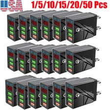 3 Port Fast Quick Charge Adapter QC 3.0 USB Hub Wall Charger Power US Plug LOT