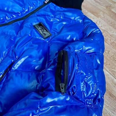 VTG Ralph Lauren Polo Sport Down Puffer Jacket Small Electric Blue