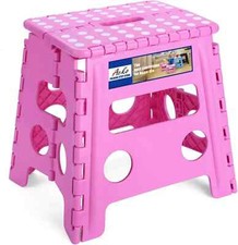 Folding Step Stool - 13 inch Height Premium Heavy Duty Foldable Stool for Kids a
