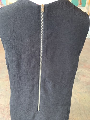 Eight Sixty Black Sheath Dress - Lg - Exposed Zipper with blush lining - Picture 8 of 8