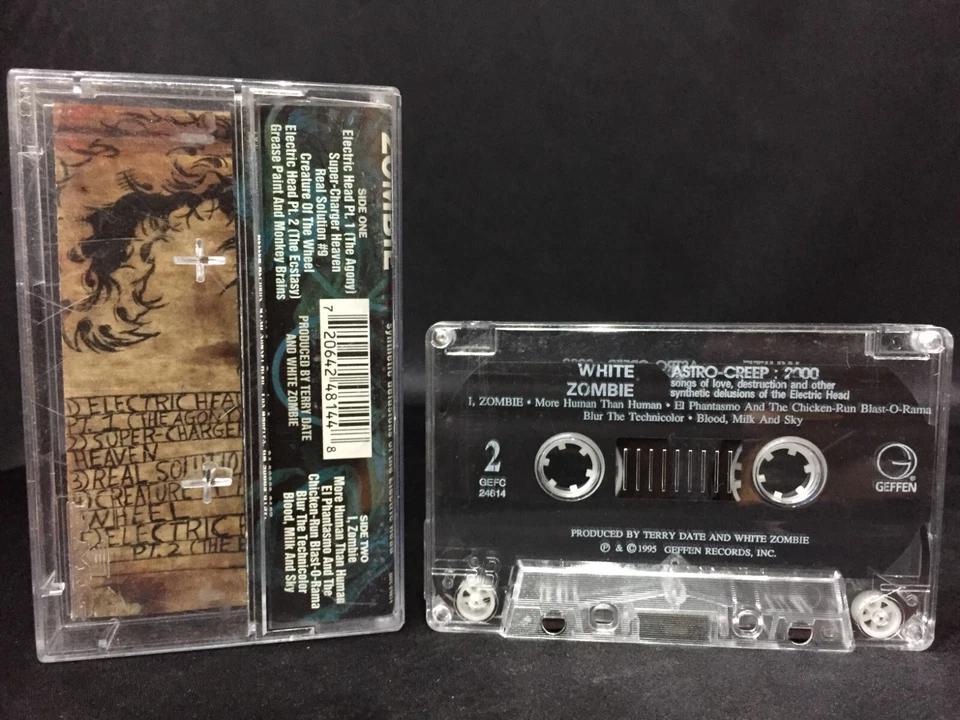 White Zombie Astro Creep 2000 Songs Of Love Destruction Cassette Tape (BMG 1995) Foto 2 de 3