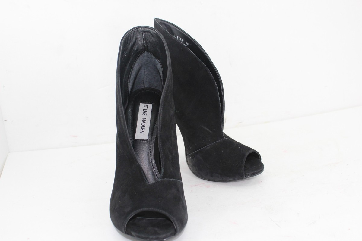 STEVE MADDEN STEHLT SIZE M BLACK HIGH HEEL WOMENS IN GREAT CONDITION