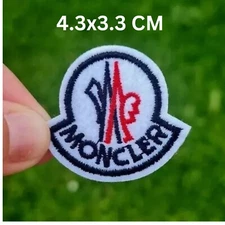 3 pcs of MONCLER  Embroidery Logo Patch with white border iron on sew on glue on