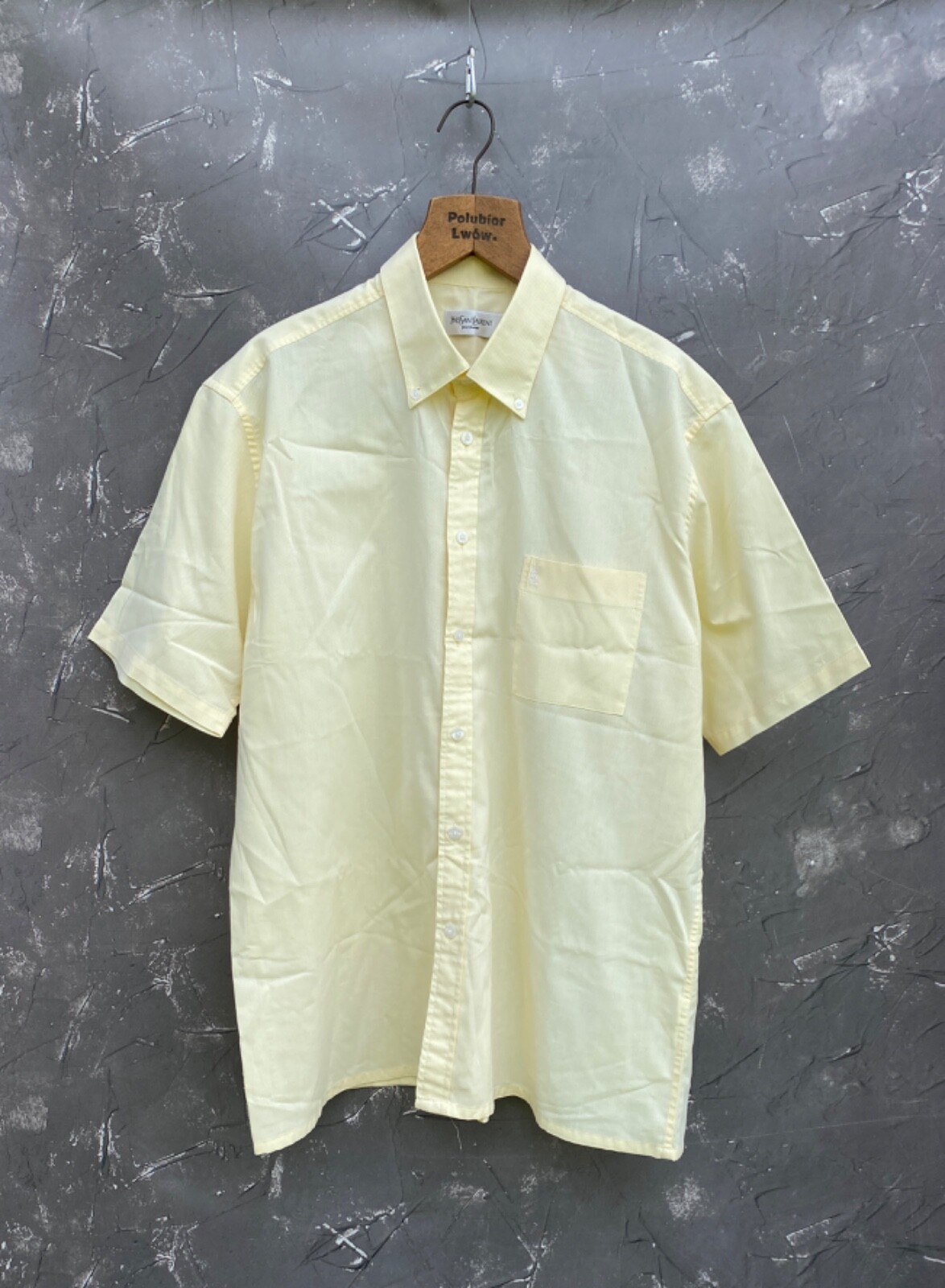 Camicia gialla da uomo YVES SAINT LAURENT YSL Pour Homme taglia XL