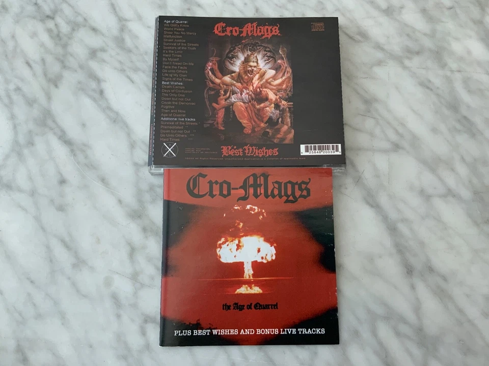 Cro-Mags Age Of Quarrel/Best Wishes CD 2004 NYHCR-868901 BONUS TRACKS! RARE! OOP Foto 4 de 4
