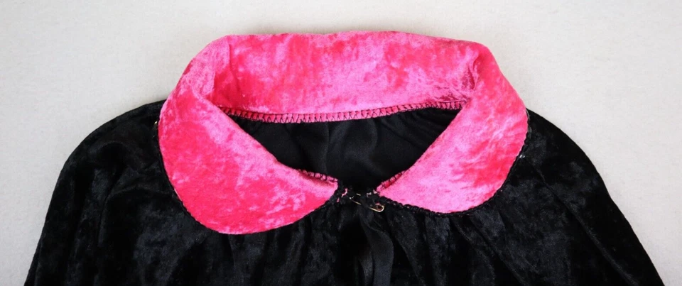 ДЕВОЧКИ ЧЕРНЫЙ И РОЗОВЫЙ ВЕЛЮР КОСТЮМ ПЛАЩ - Изображение 3 из 4