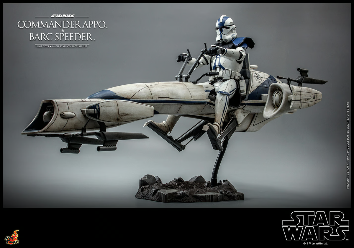 1/6 Star Wars The Clone Wars Commander Appo & BARC Speeder Set Hot