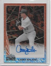 2024 Leaf Metal LARRY WALKER HOF Orange 1/1 1990 #90A-LW1 Colorado Rockies