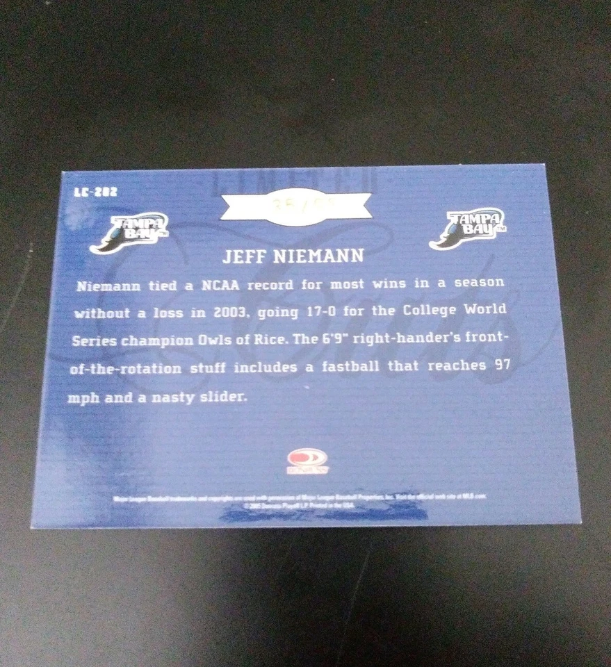 2005 Jeff Nieman Leaf Limited Cuts Phenoms Auto Card 35/ 95 - Image 2 of 2