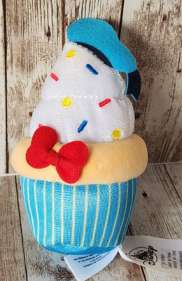 Disney Donald Duck Print Cupcake Plush Ornament 4in